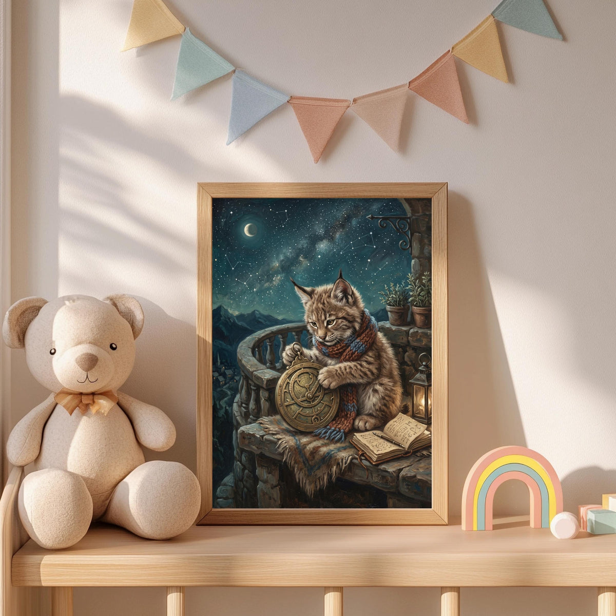 Luchs mit Buch Poster – Produktansicht 4