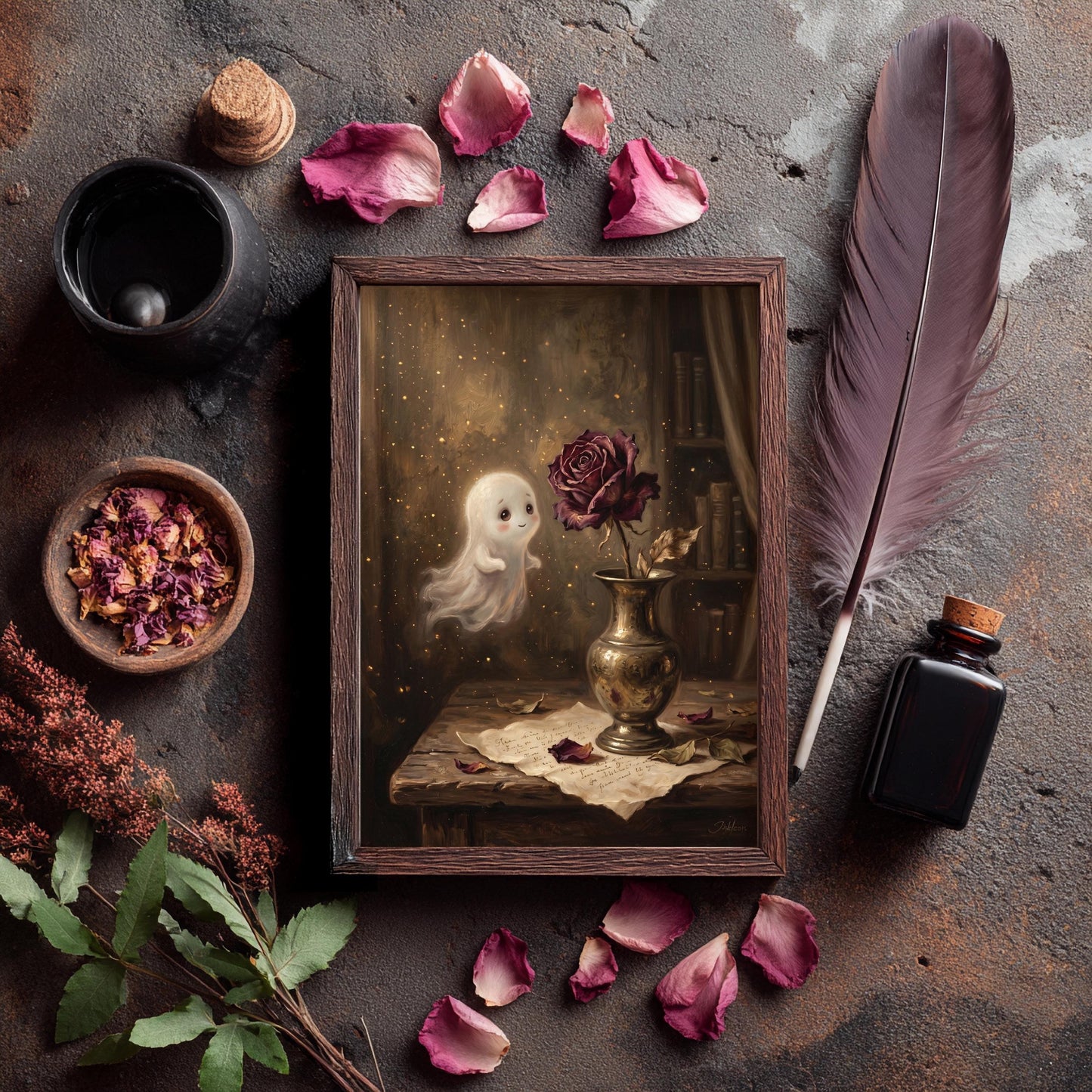 Geist Poster Dark Academia Wandbild Gothic