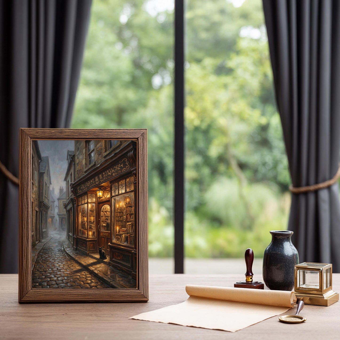 Antiquariat Poster Dark Academia Wandbild