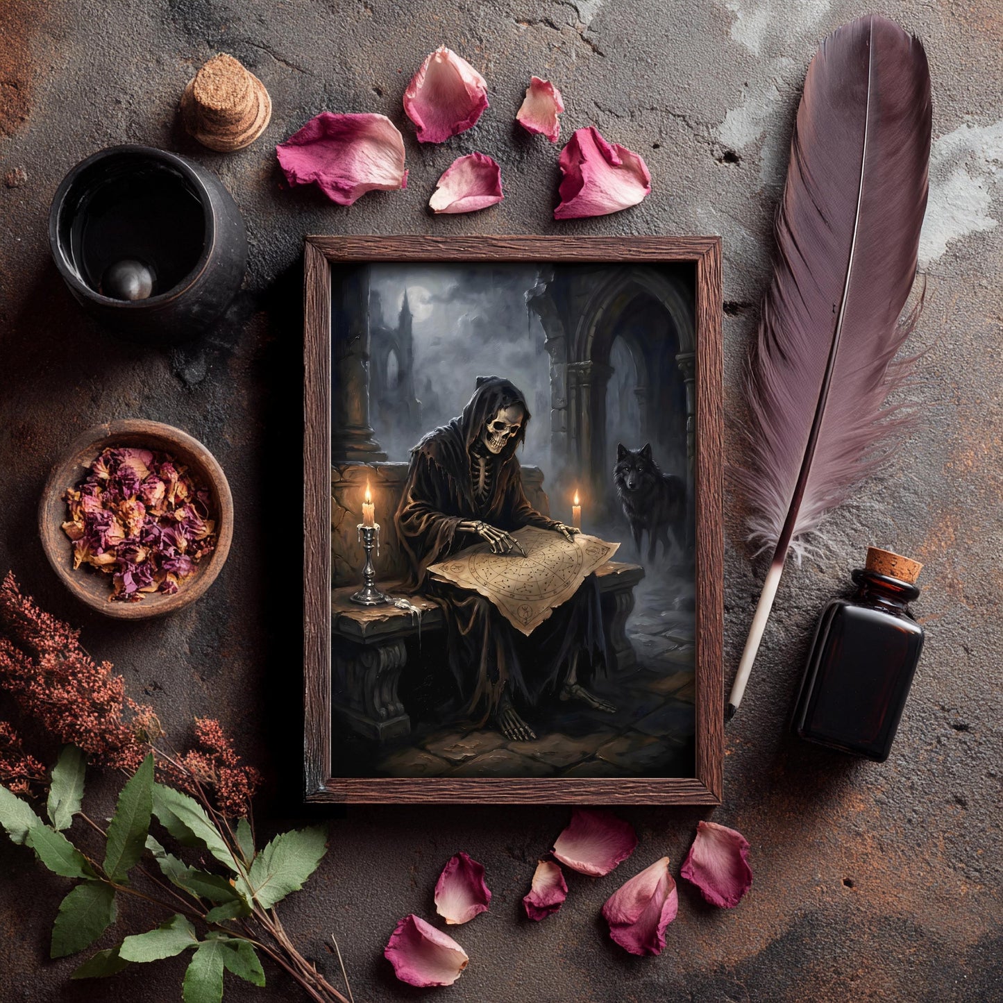 Sensenmann Poster Gothic Wandbild Dark