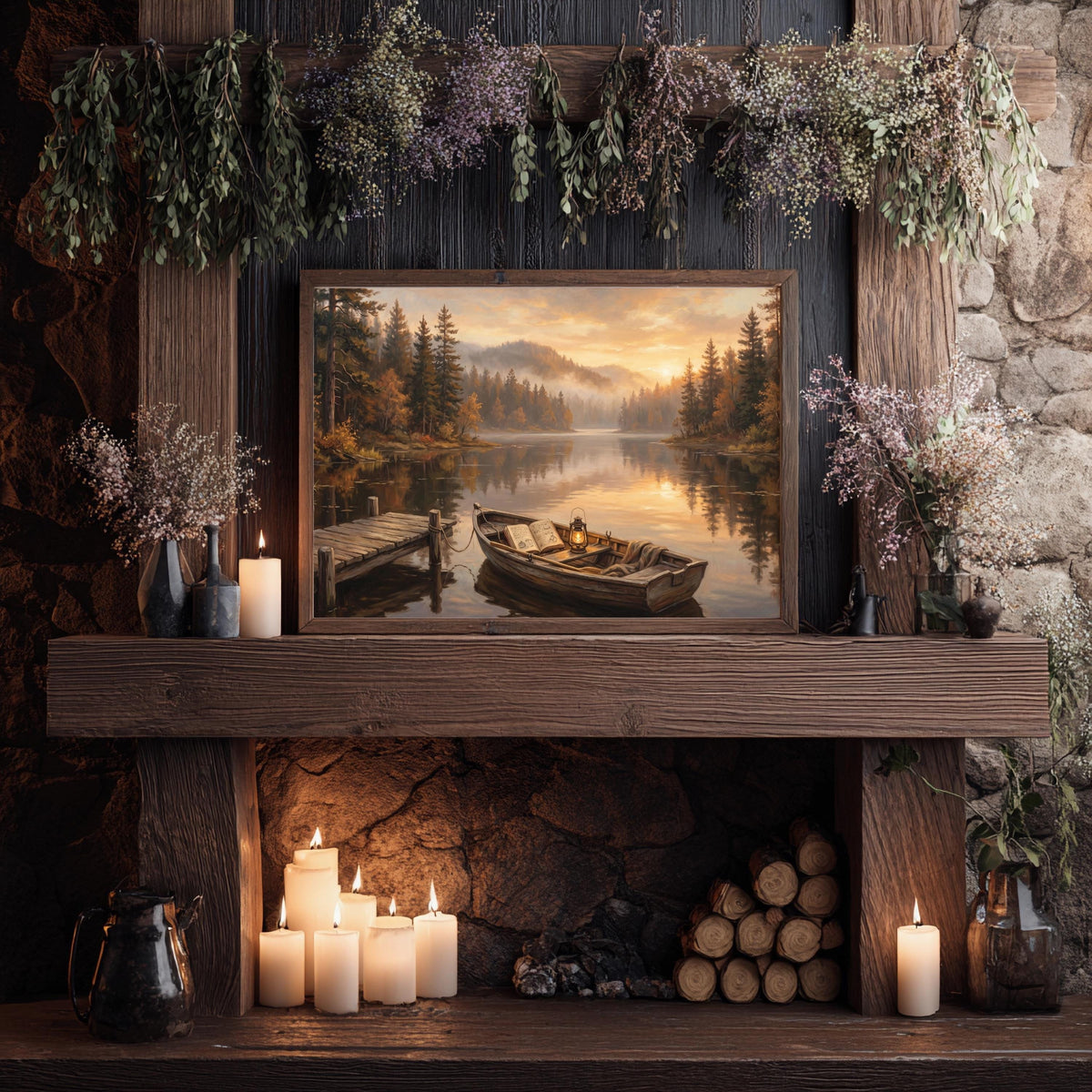 Ruderboot am Waldsee Poster – Produktansicht 3