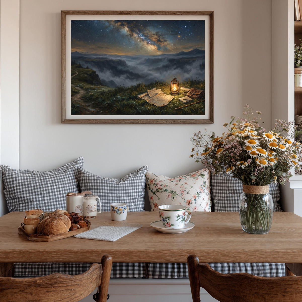 Sternenhimmel Berge Poster – Produktansicht 2