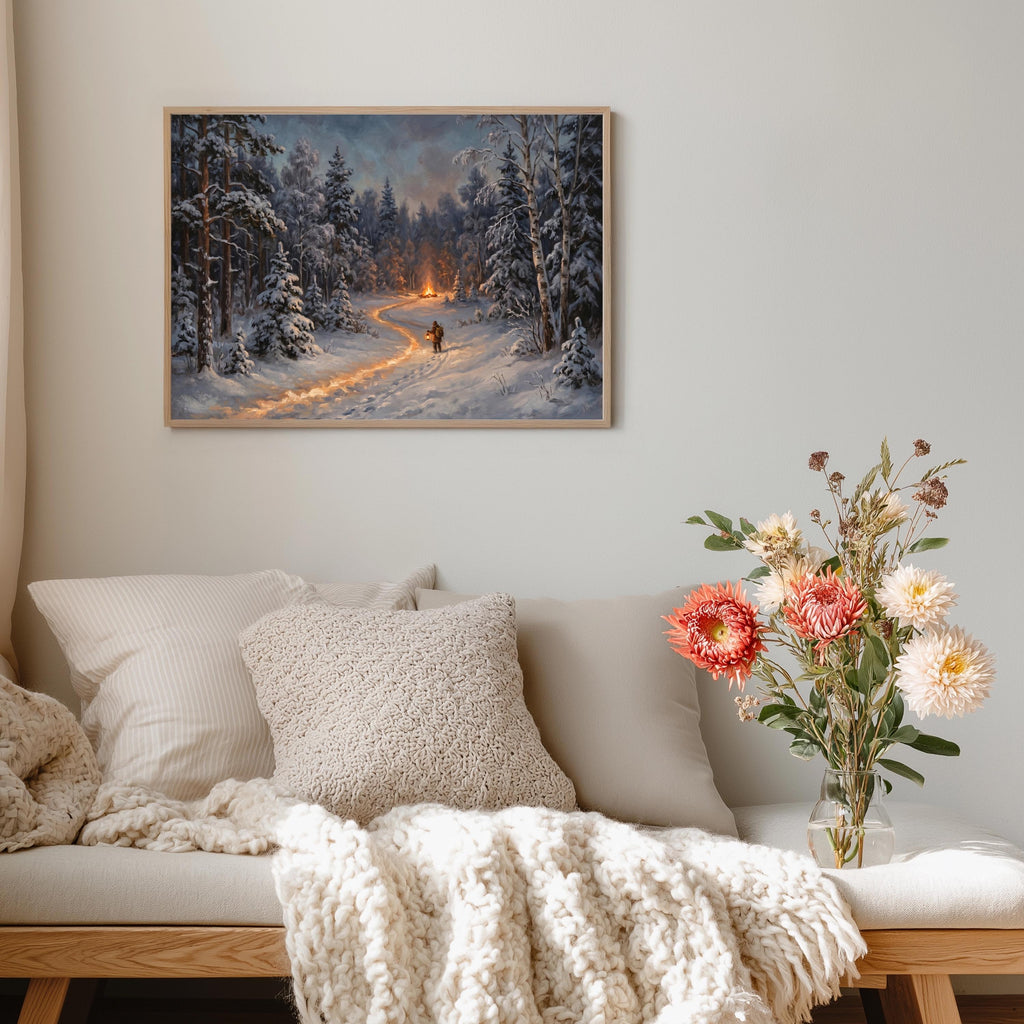 Winterwald Schneelandschaft Poster – Produktansicht 6