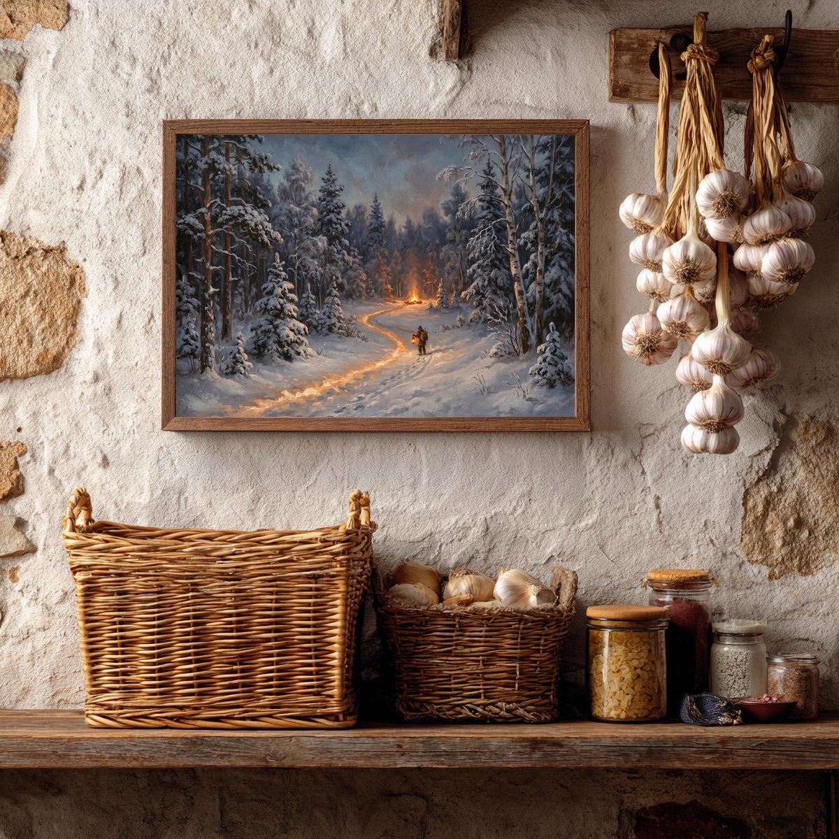 Winterwald Schneelandschaft Poster – Produktansicht 5