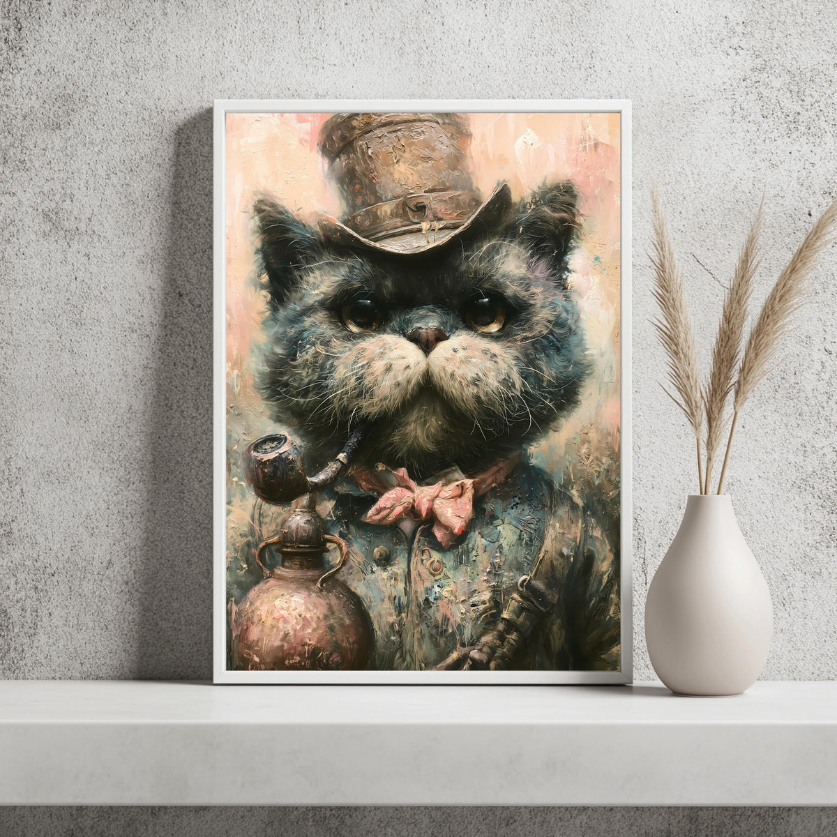 Steampunk Katze Vintage Poster – Produktansicht 2