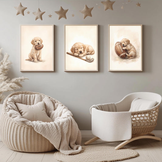Golden Retriever Sport Aquarell Poster Set