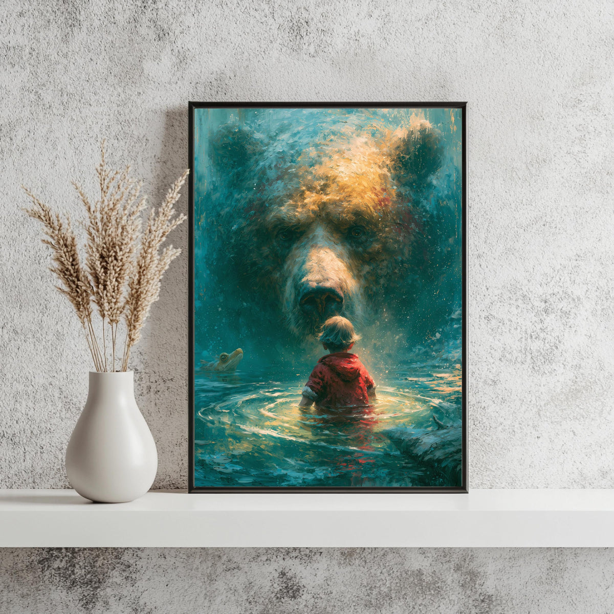 Junge und Bär Surreal Poster – Produktansicht 3