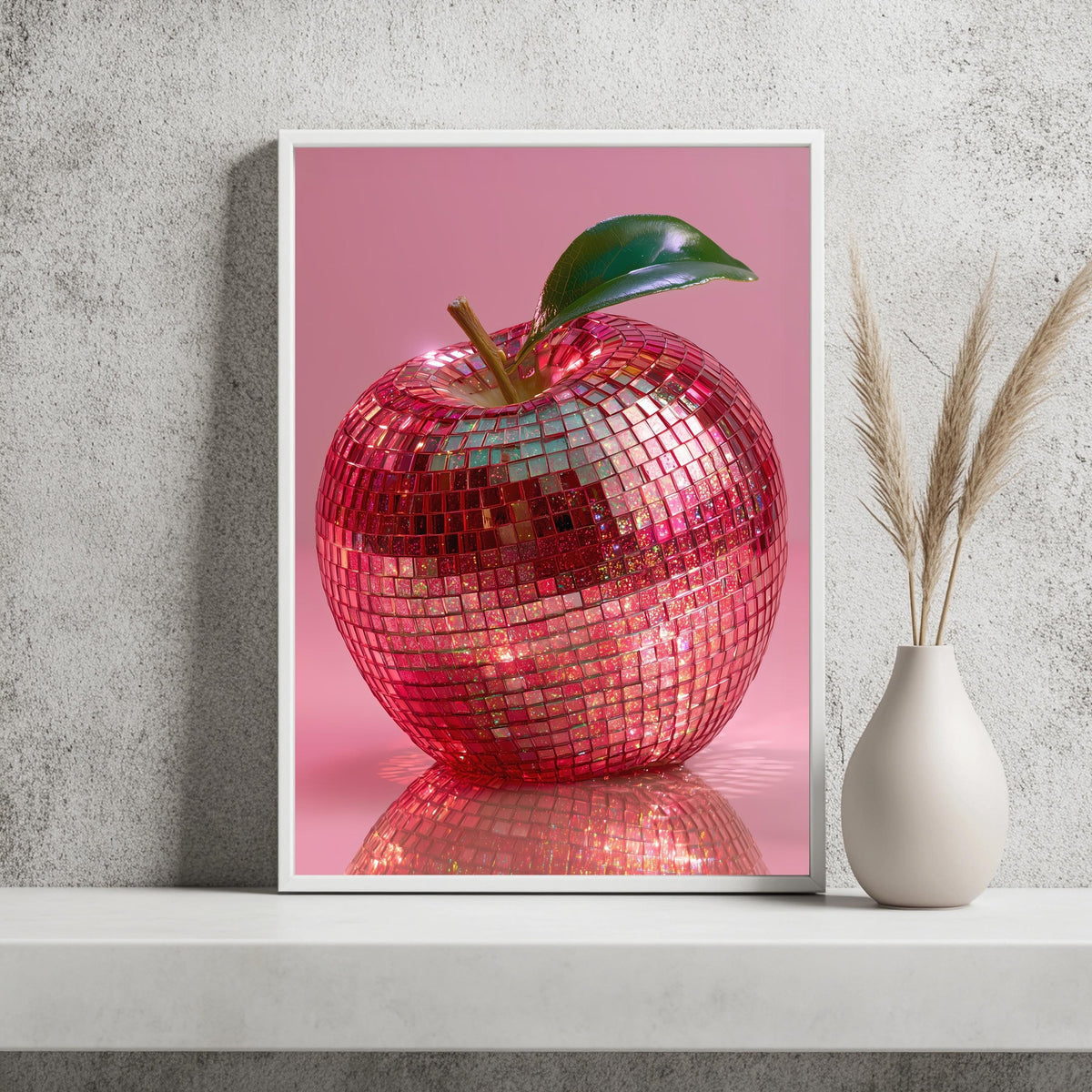 Discokugel Apfel Glitzer Poster – Produktansicht 2