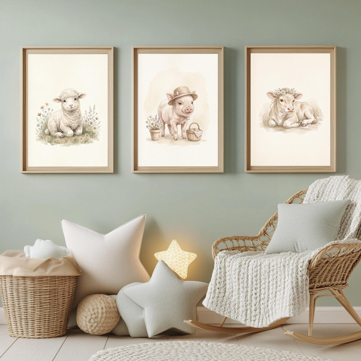 Bauernhof Tiere 6er Poster Set – Produktansicht 2