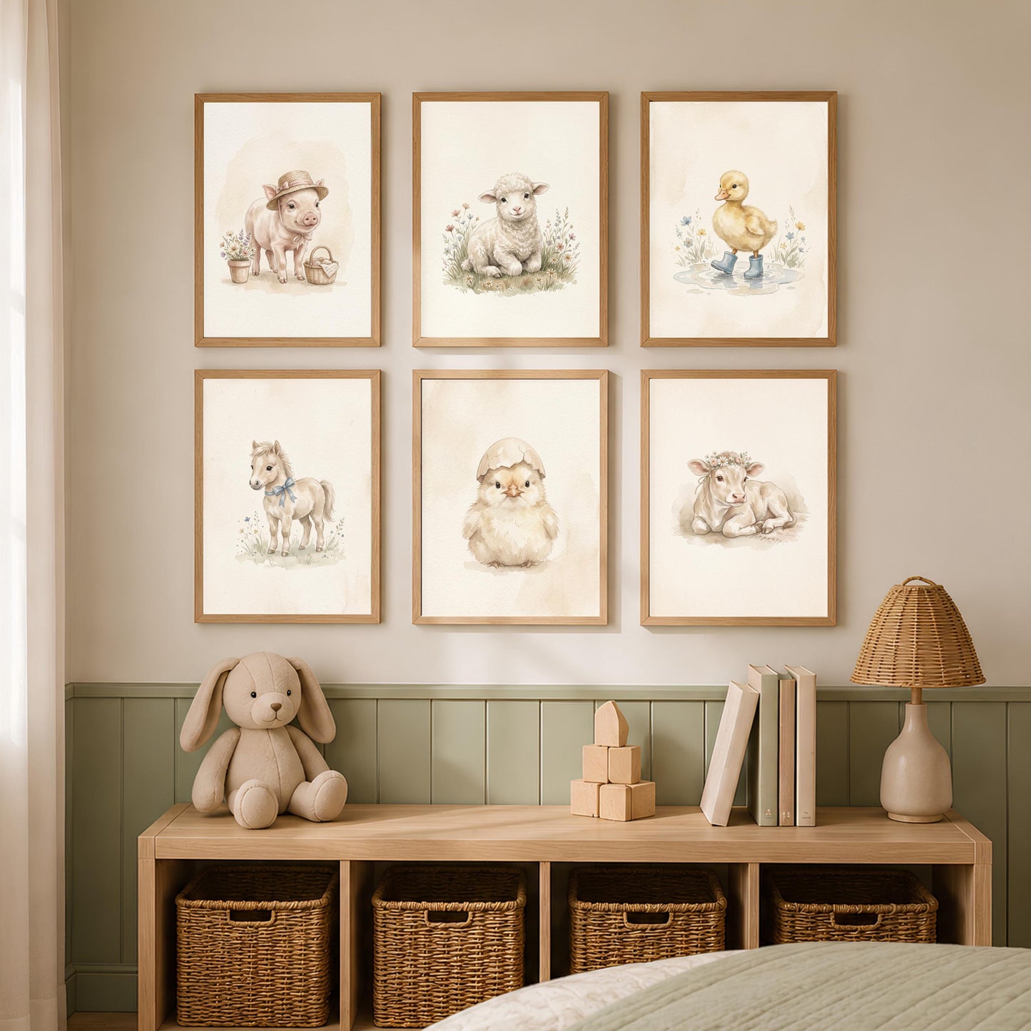Bauernhof Tiere Poster Set 6er