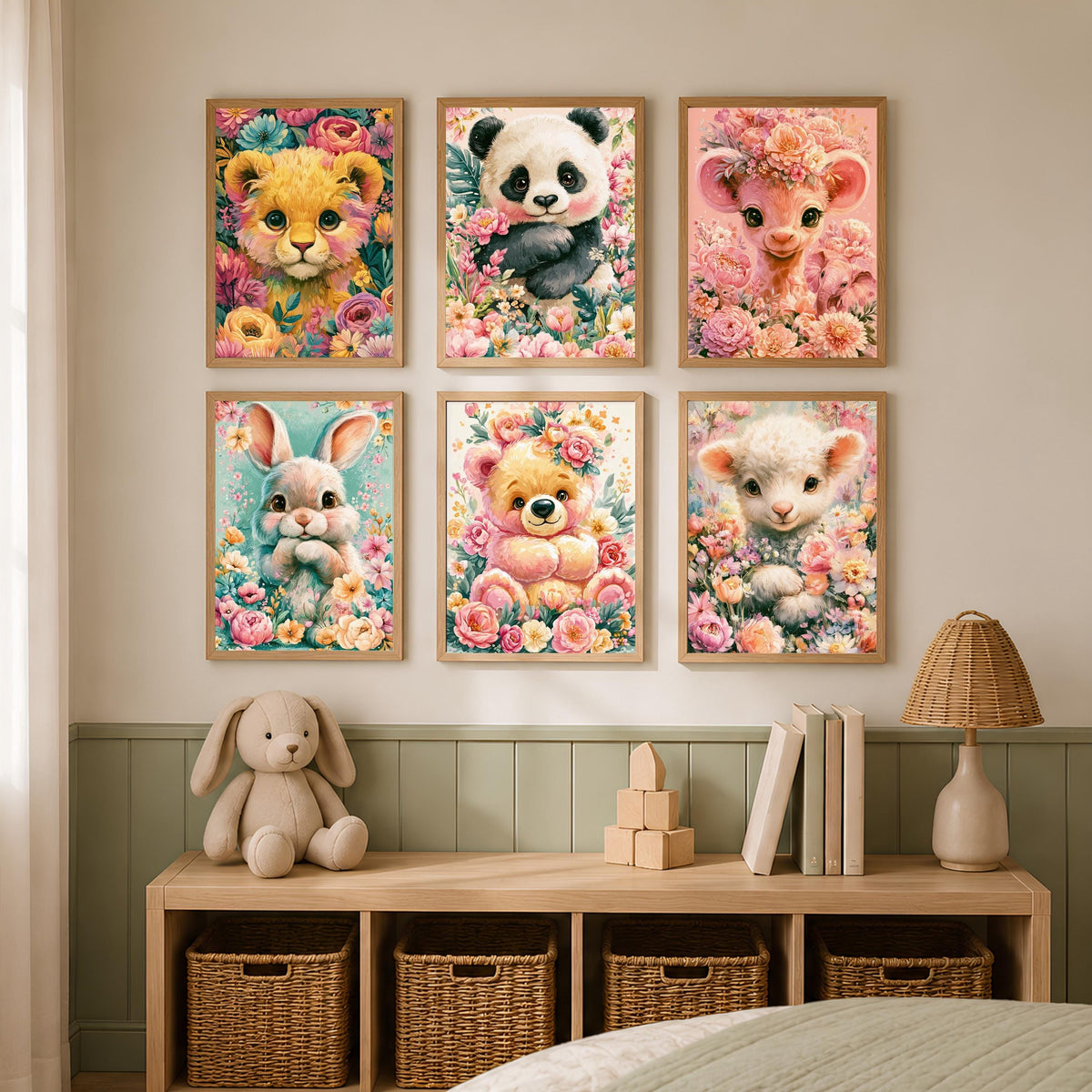 Tierbaby Blumen Wählbar Poster – Produktansicht 9