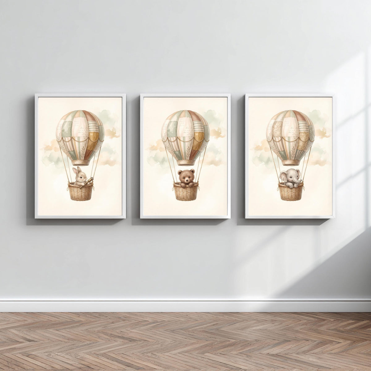 Heißluftballon Tiere Poster Set – Produktansicht 2