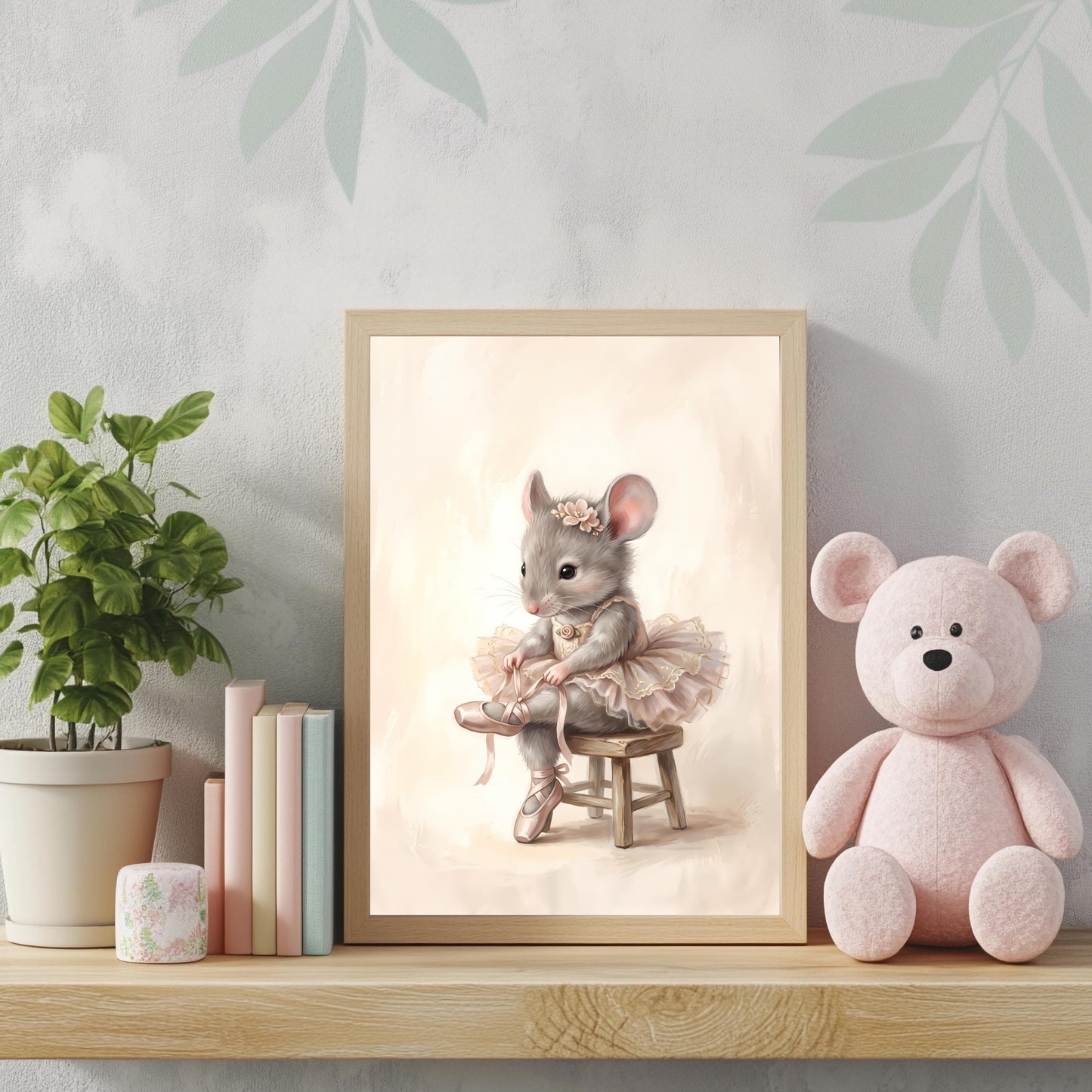 Ballerina Maus Poster Set Aquarell
