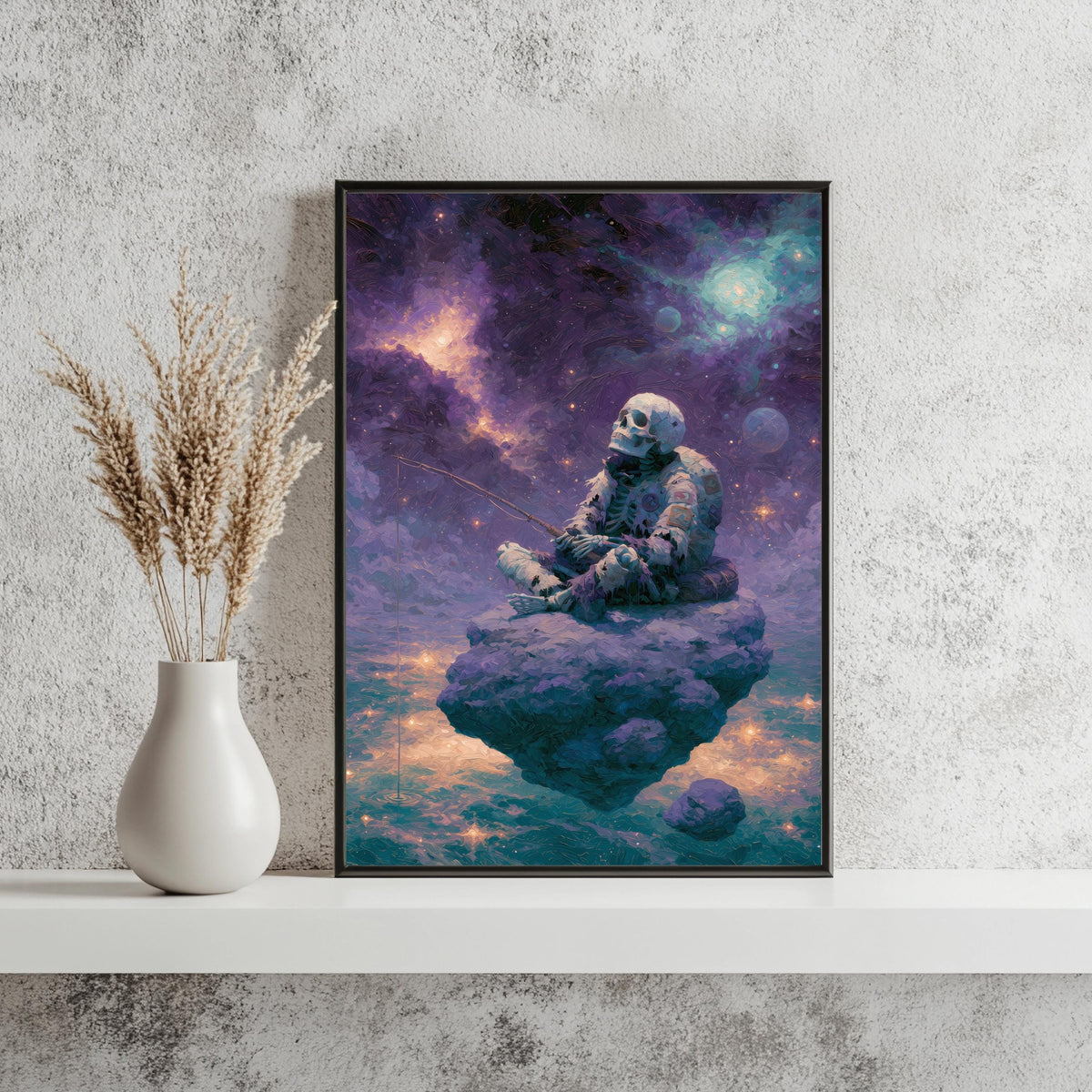 Astronaut Angeln Weltraum Surreal Poster – Produktansicht 3