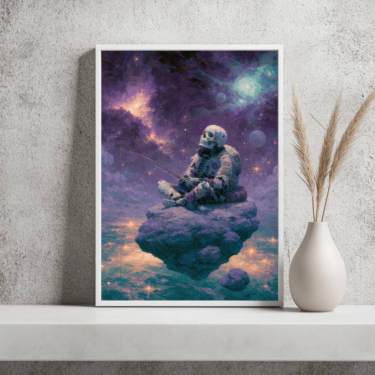 Astronaut Angeln Weltraum Surreal Poster – Produktansicht 2