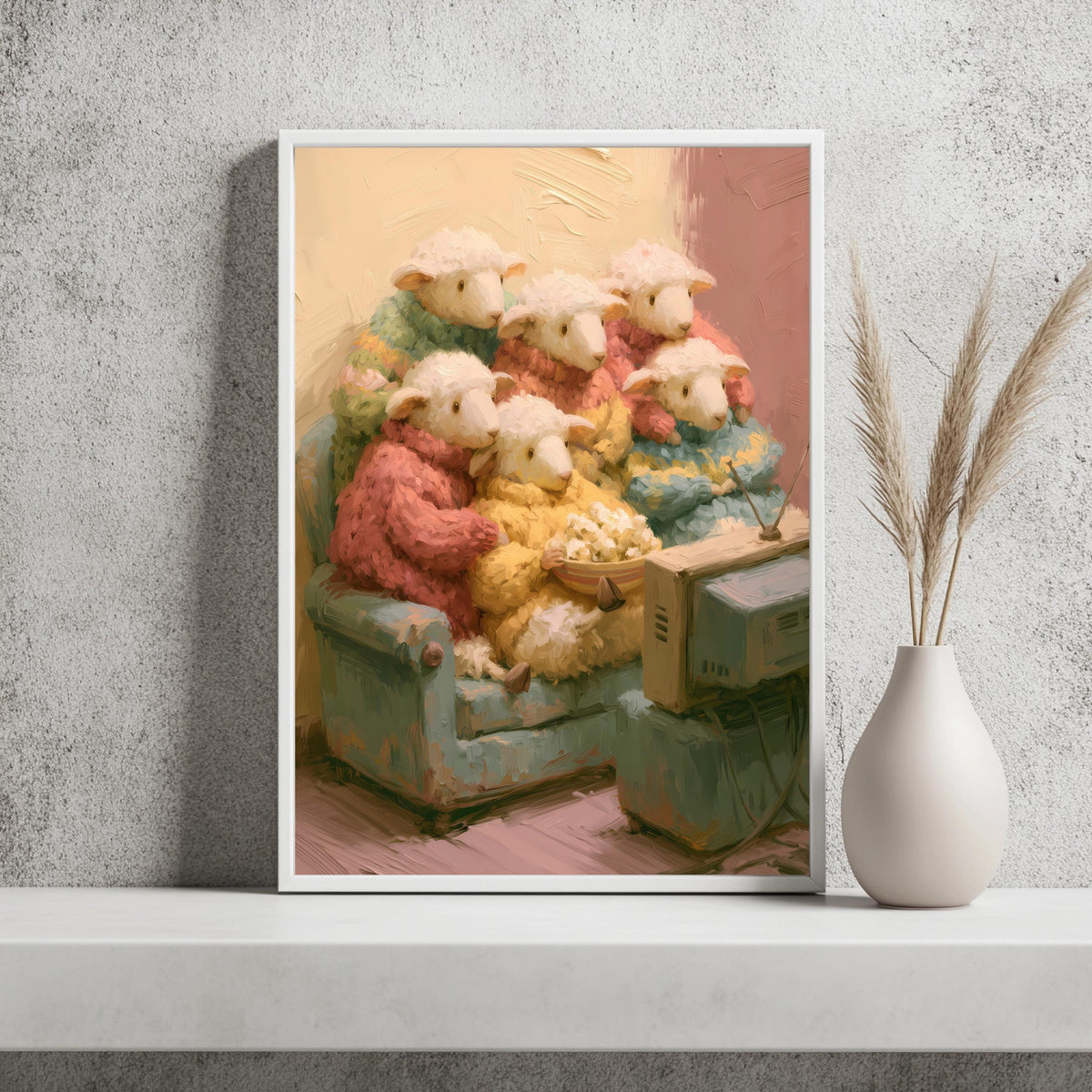 Schaf Familie Fernsehen Poster – Produktansicht 2