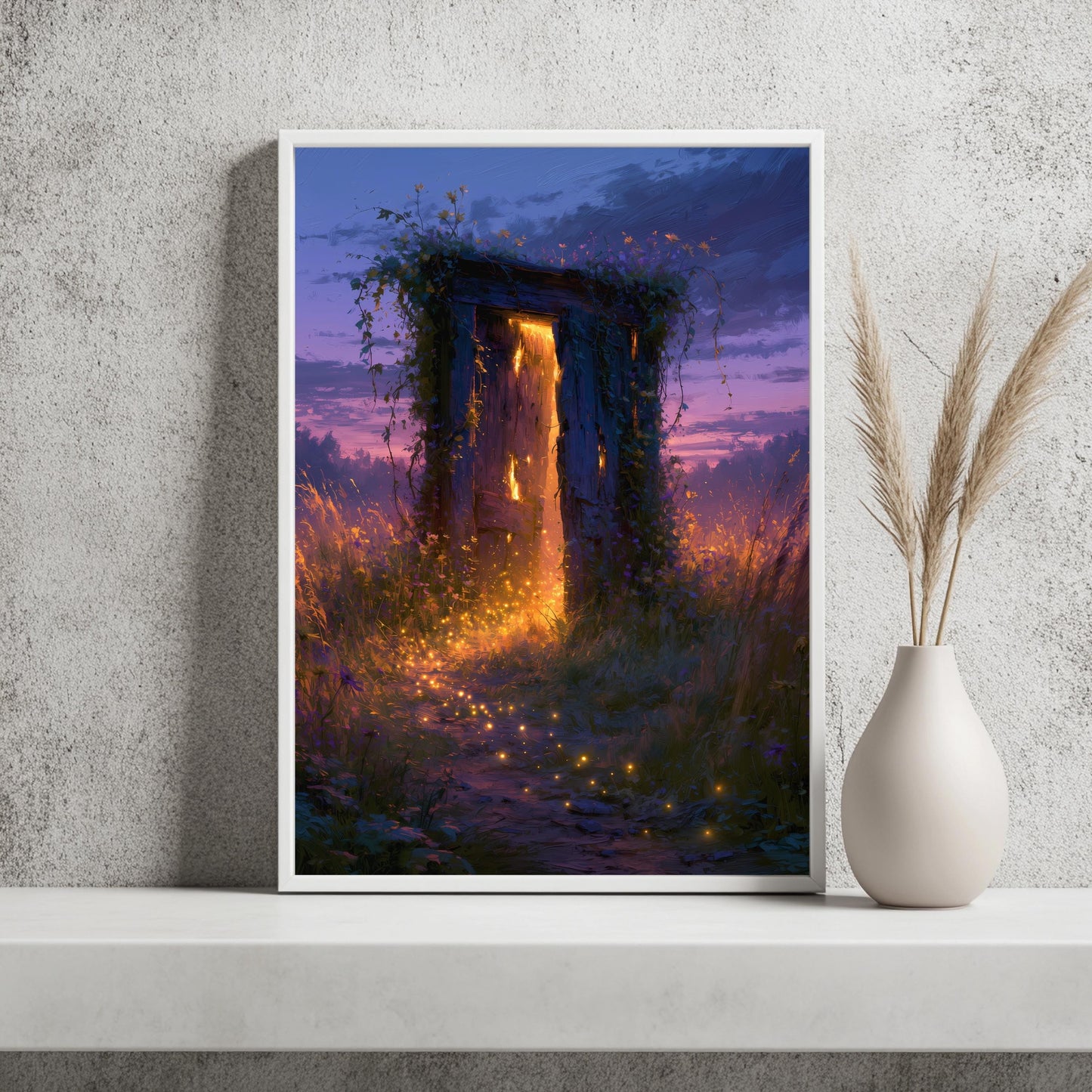 Magische Tür Poster Fantasy Wandkunst
