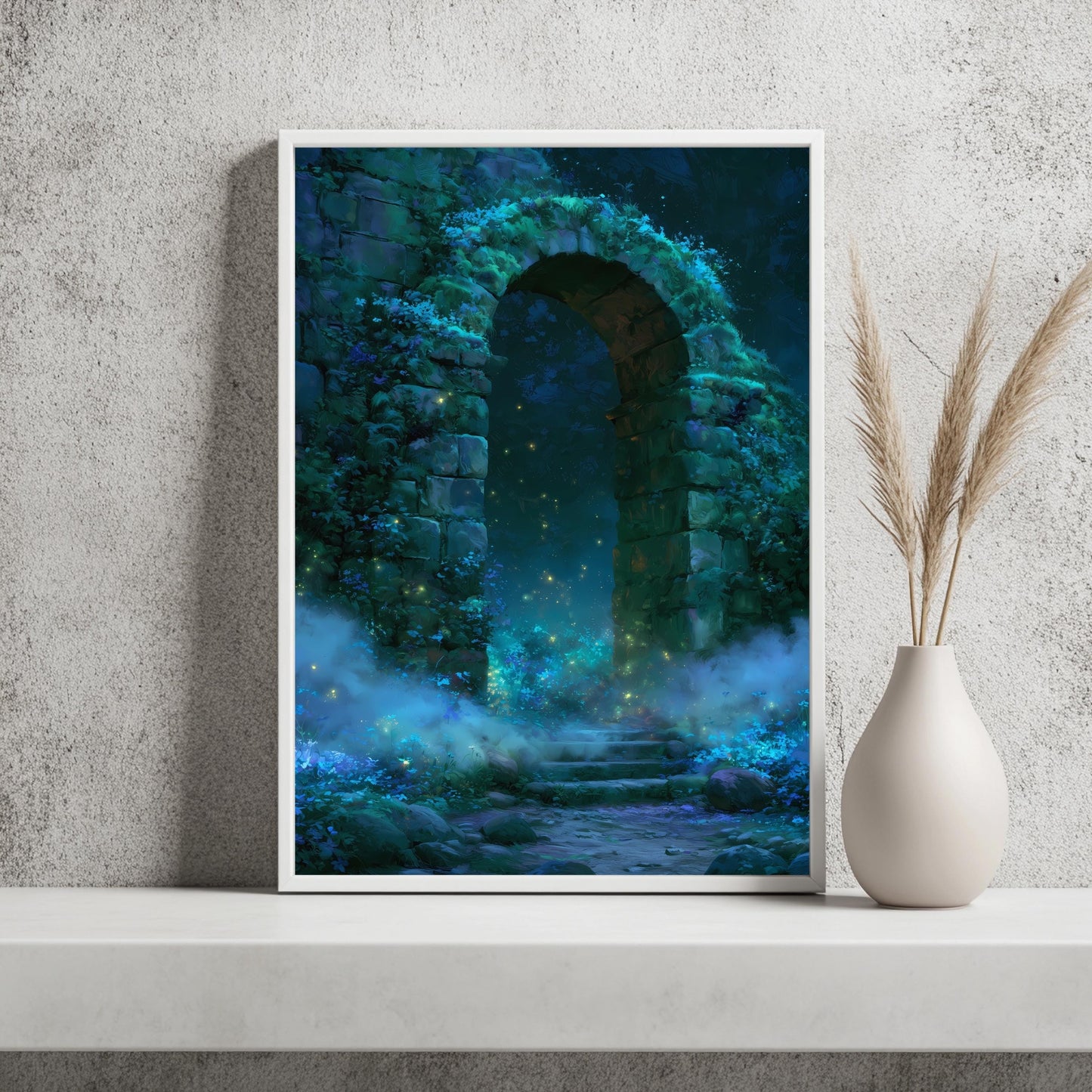 Steinbogen Poster Wald Fantasy Mystisch
