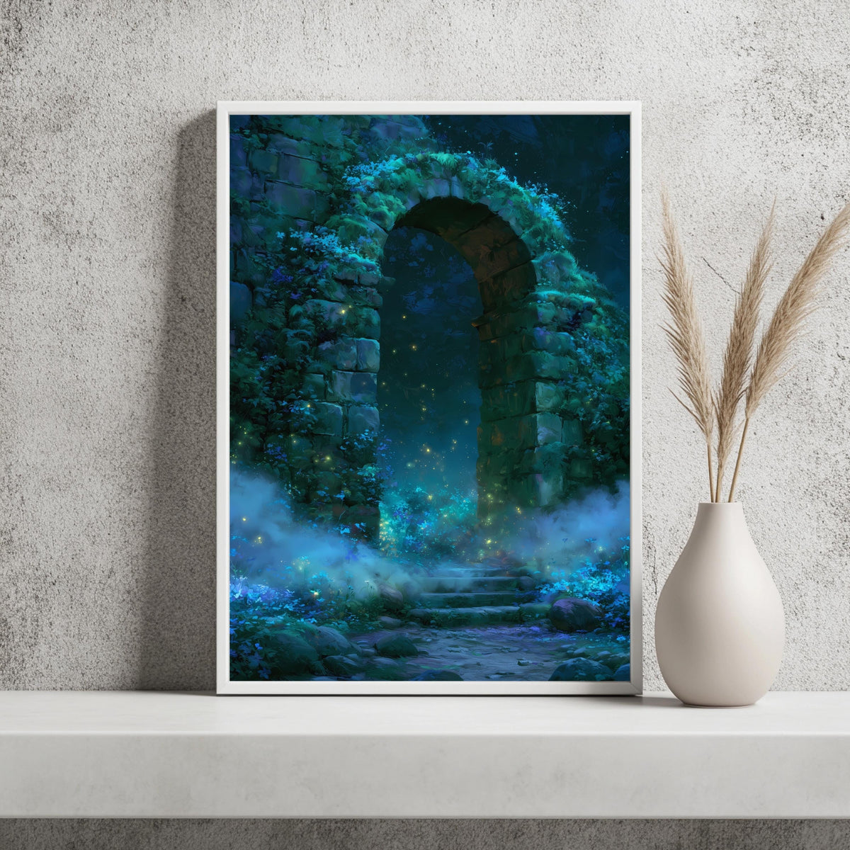 Steinbogen Wald Fantasy Mystisch Poster – Produktansicht 2