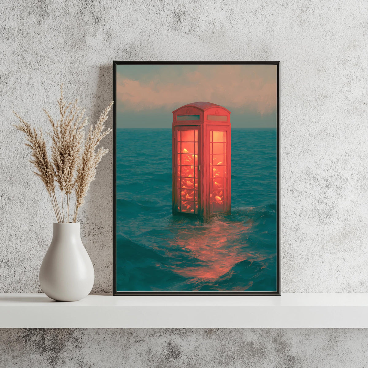 Telefonzelle Ozean Surreal Poster – Produktansicht 3