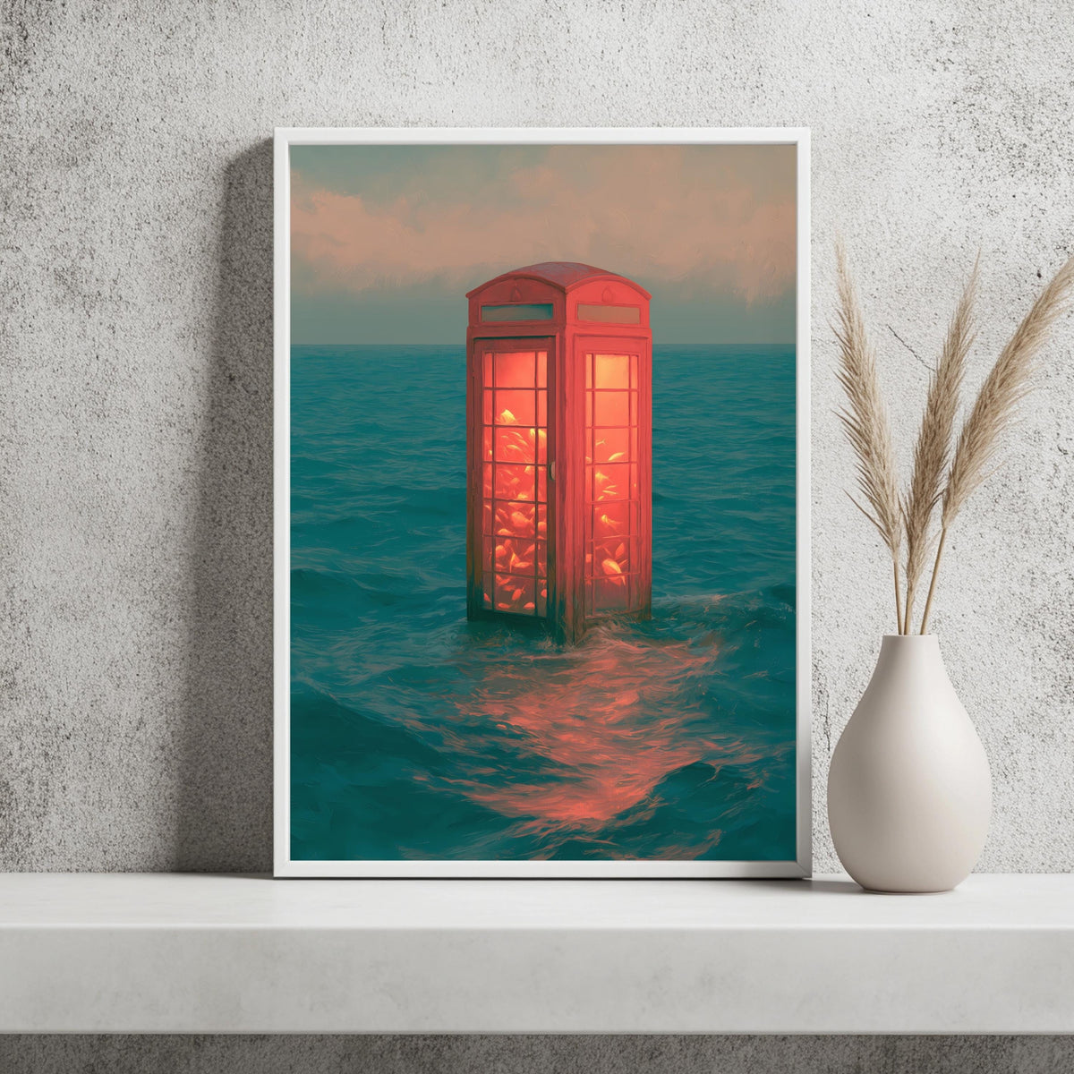Telefonzelle Ozean Surreal Poster – Produktansicht 2