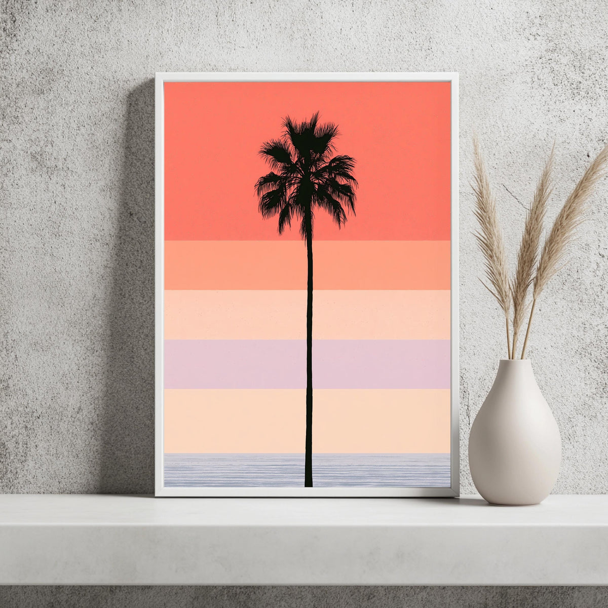 Palme Retro Sonnenuntergang Poster – Produktansicht 2