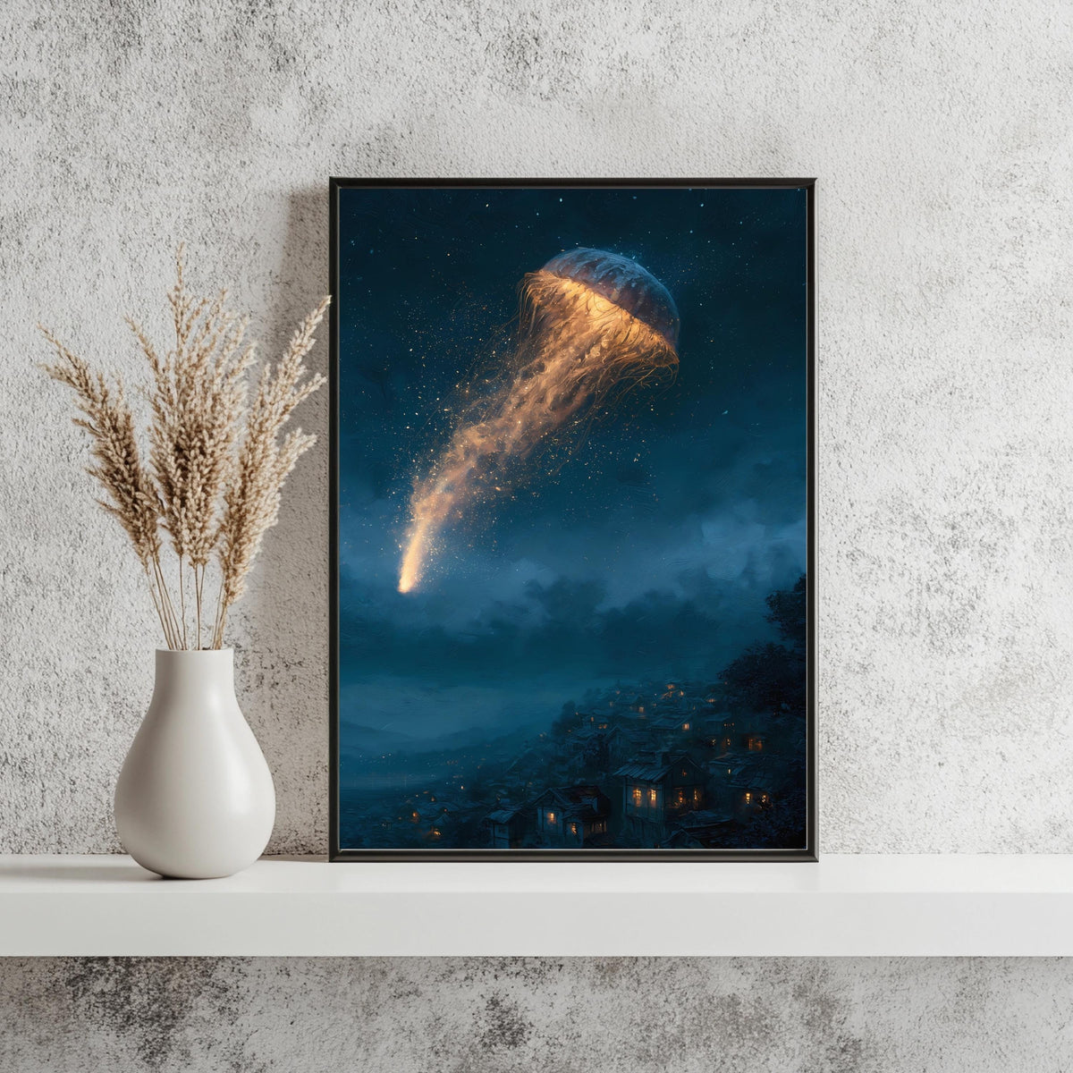 Qualle Nachthimmel Fantasy Poster – Produktansicht 3