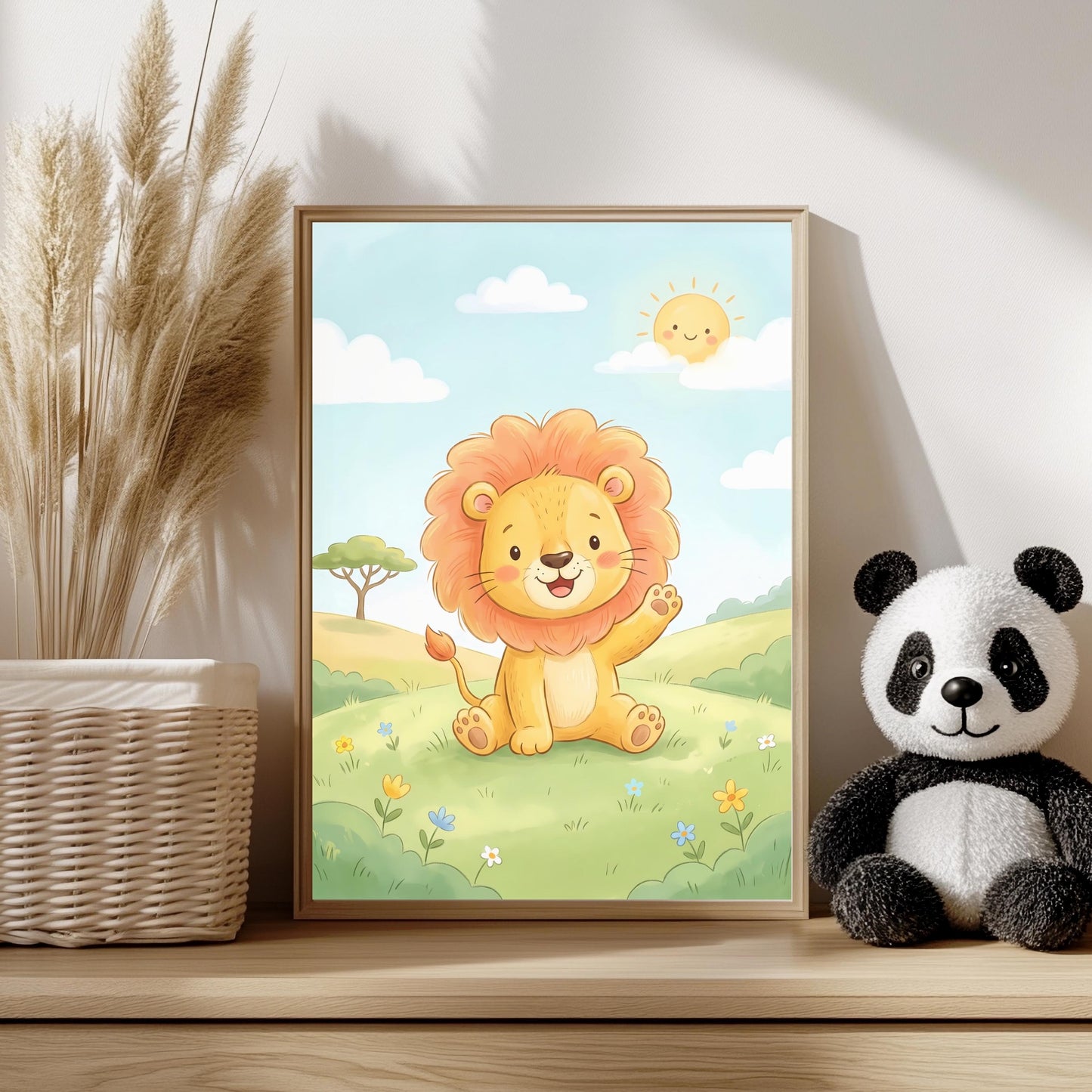 Safari Tiere Poster Set Kinderzimmer