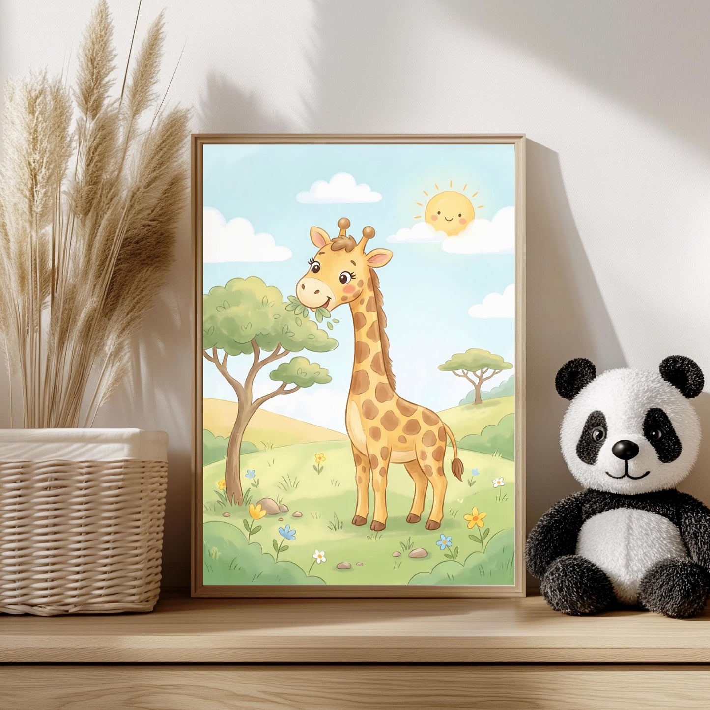 Safari Tiere Poster Set Kinderzimmer