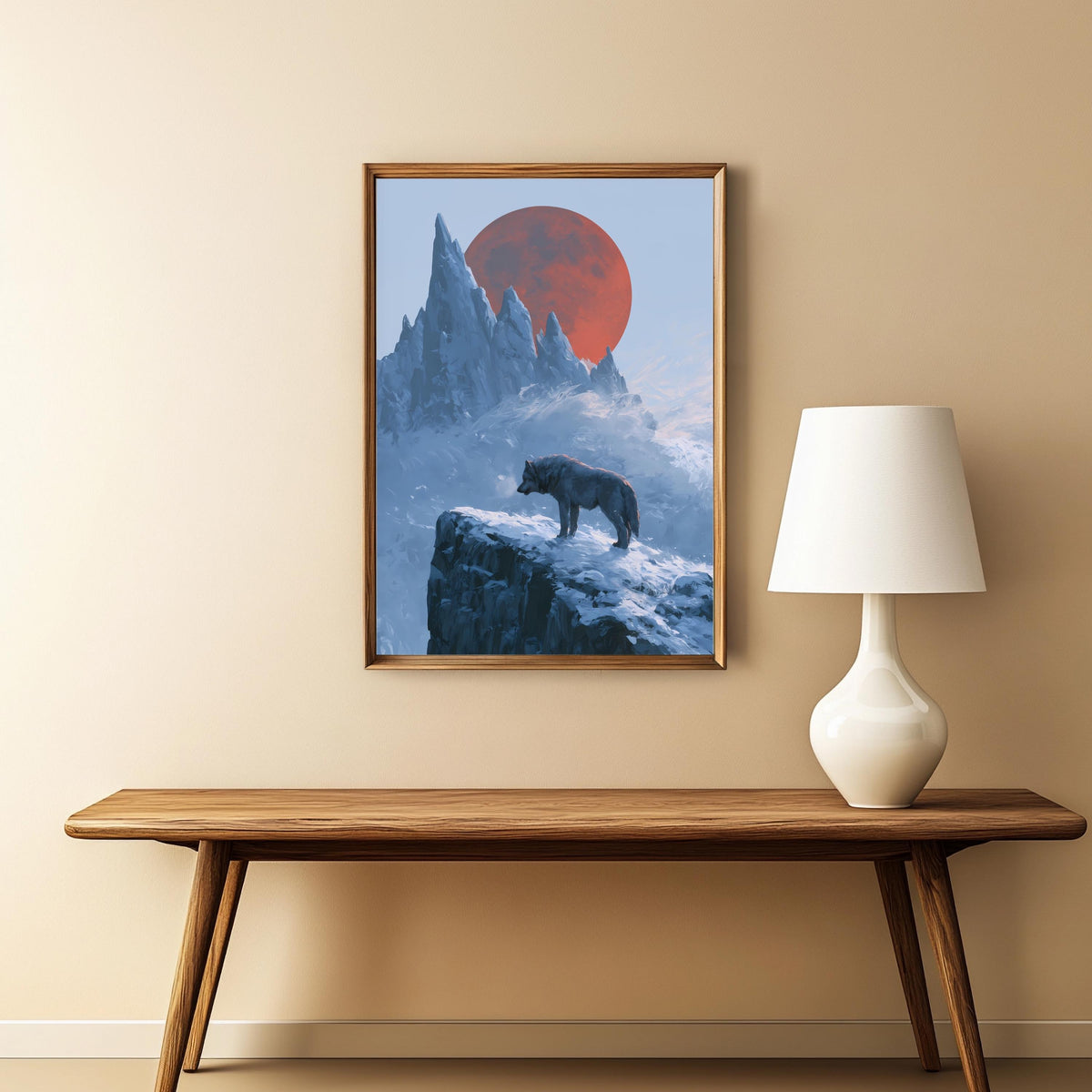 Wolf Blutmond Winter Poster – Produktansicht 3