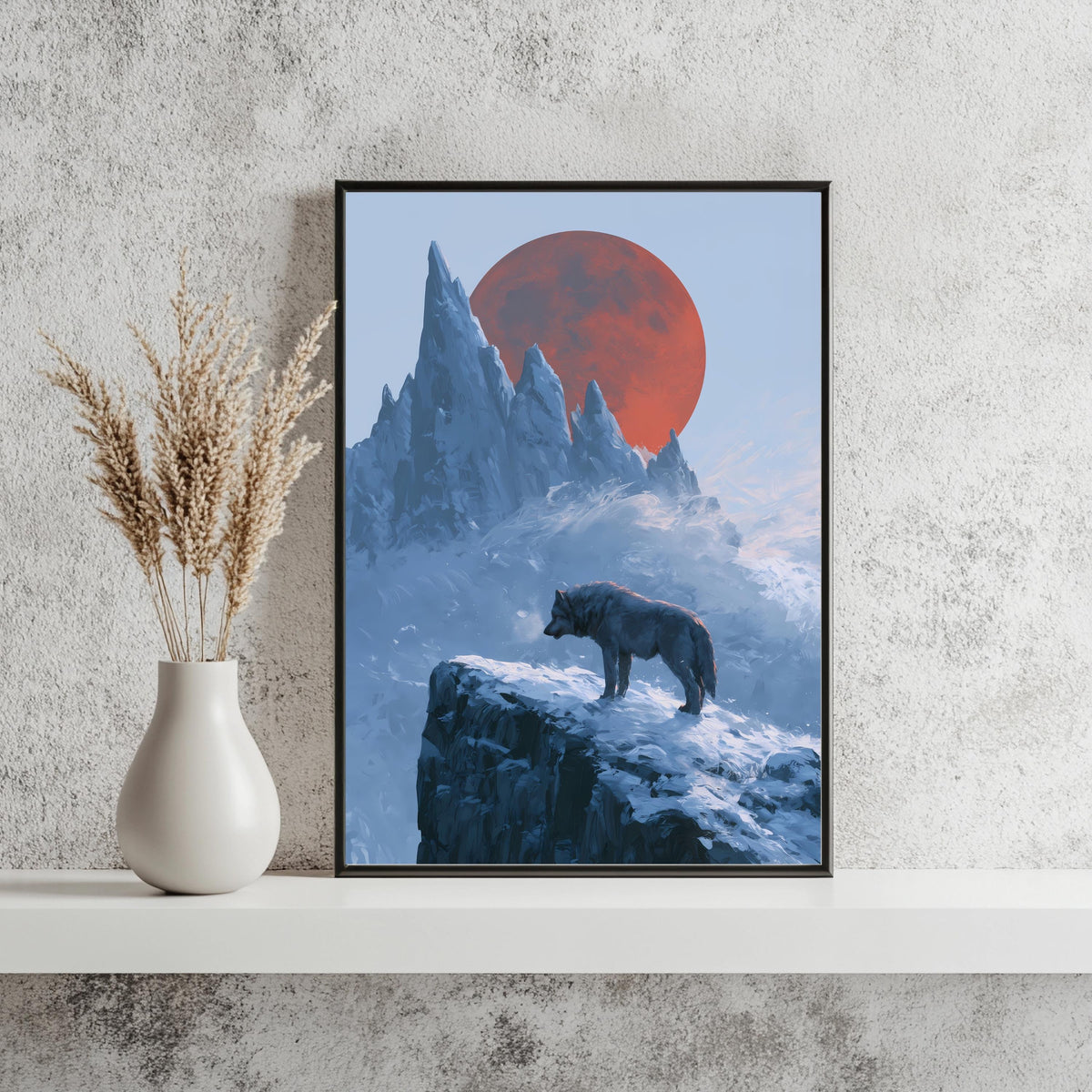 Wolf Blutmond Winter Poster – Produktansicht 4