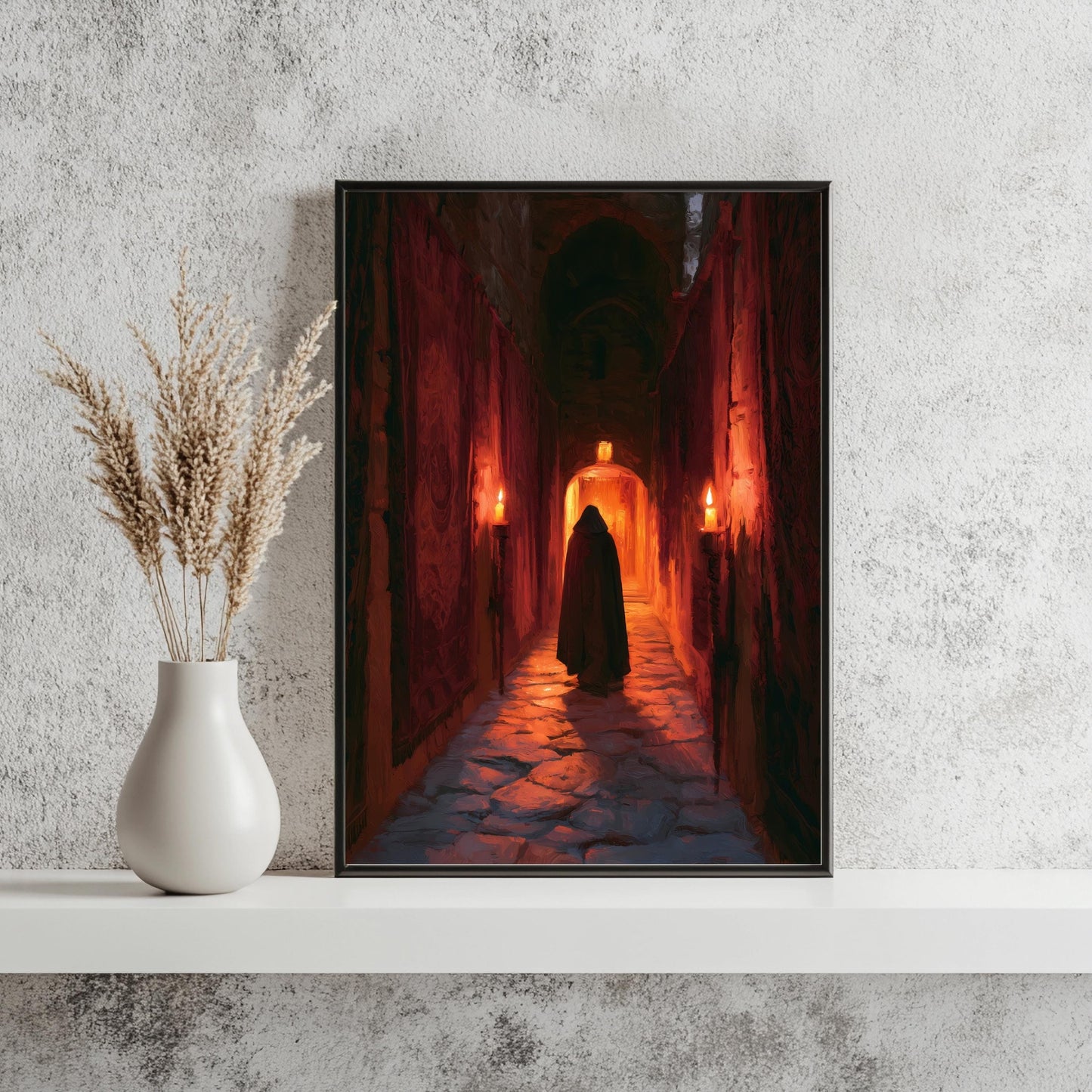 Kapuzengestalt Poster Kerzen Dark Academia