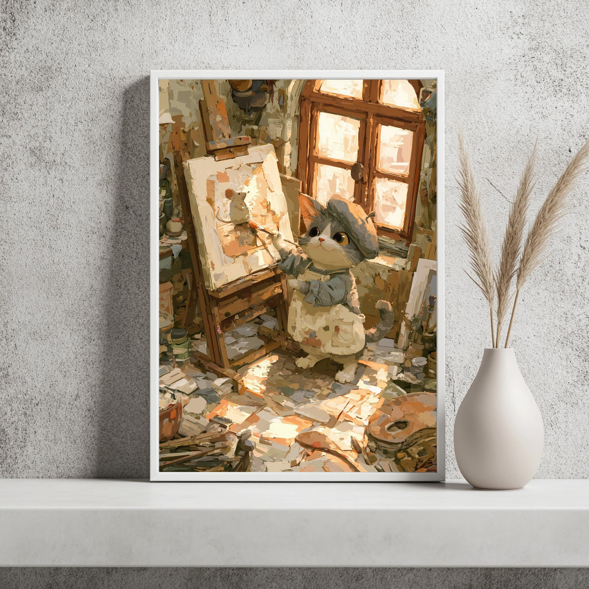 Katze im Atelier Poster – Produktansicht 2