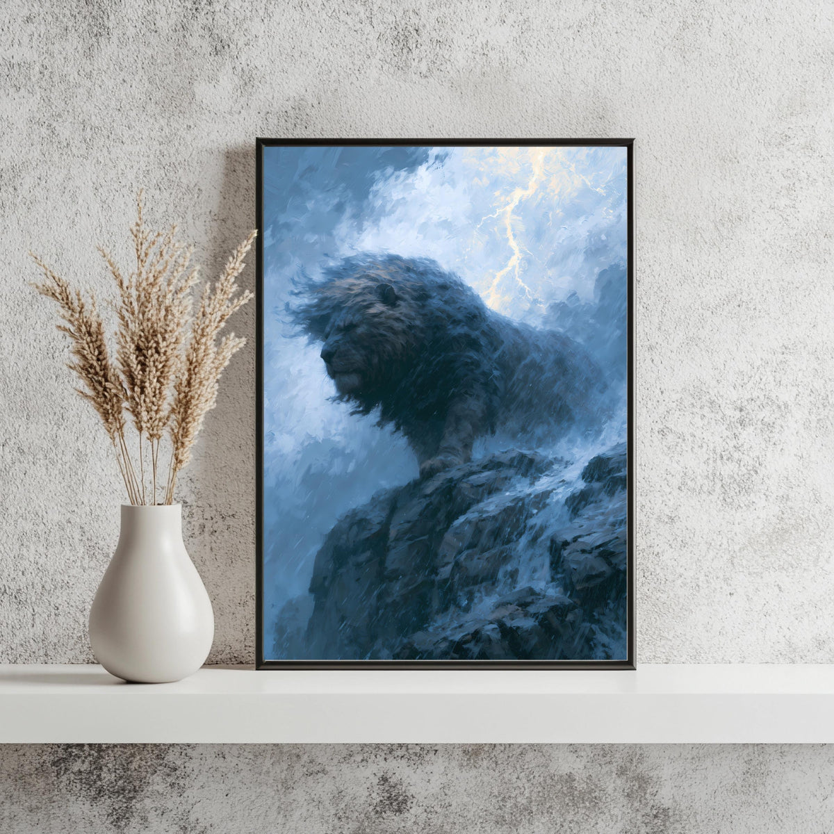 Löwe Sturm Dramatisch Poster – Produktansicht 3