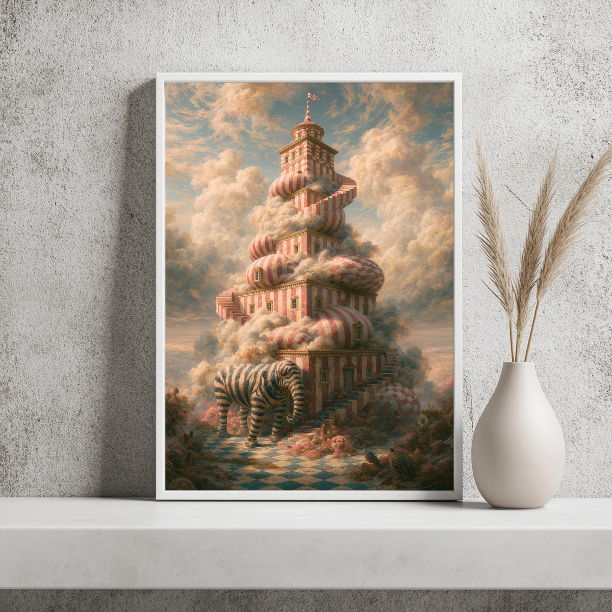 Märchenturm Elefant Vintage Poster – Produktansicht 2