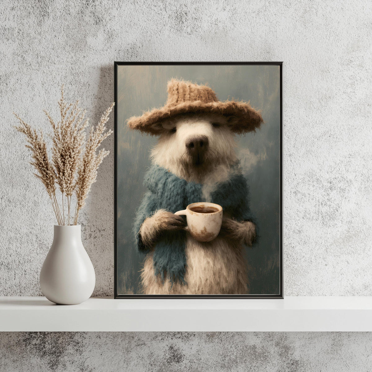Tier Kaffee Vintage Lustig Poster – Produktansicht 3