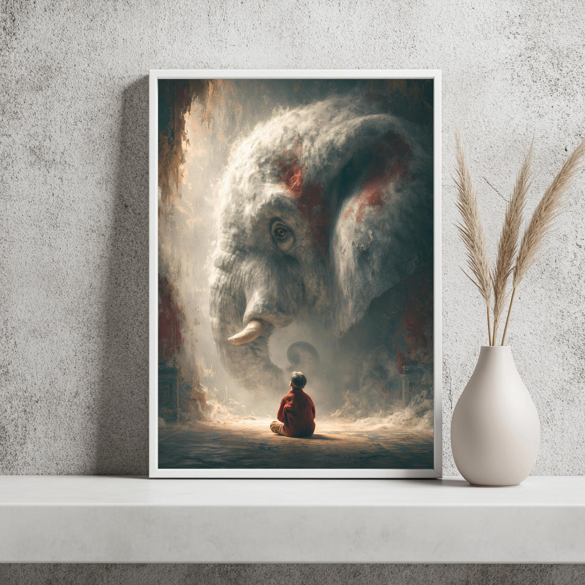 Junge und Elefant Surreal Poster – Produktansicht 2