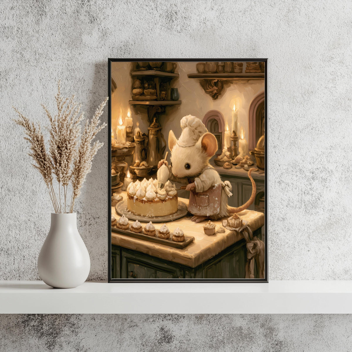 Maus Bäcker Cottagecore Poster – Produktansicht 3