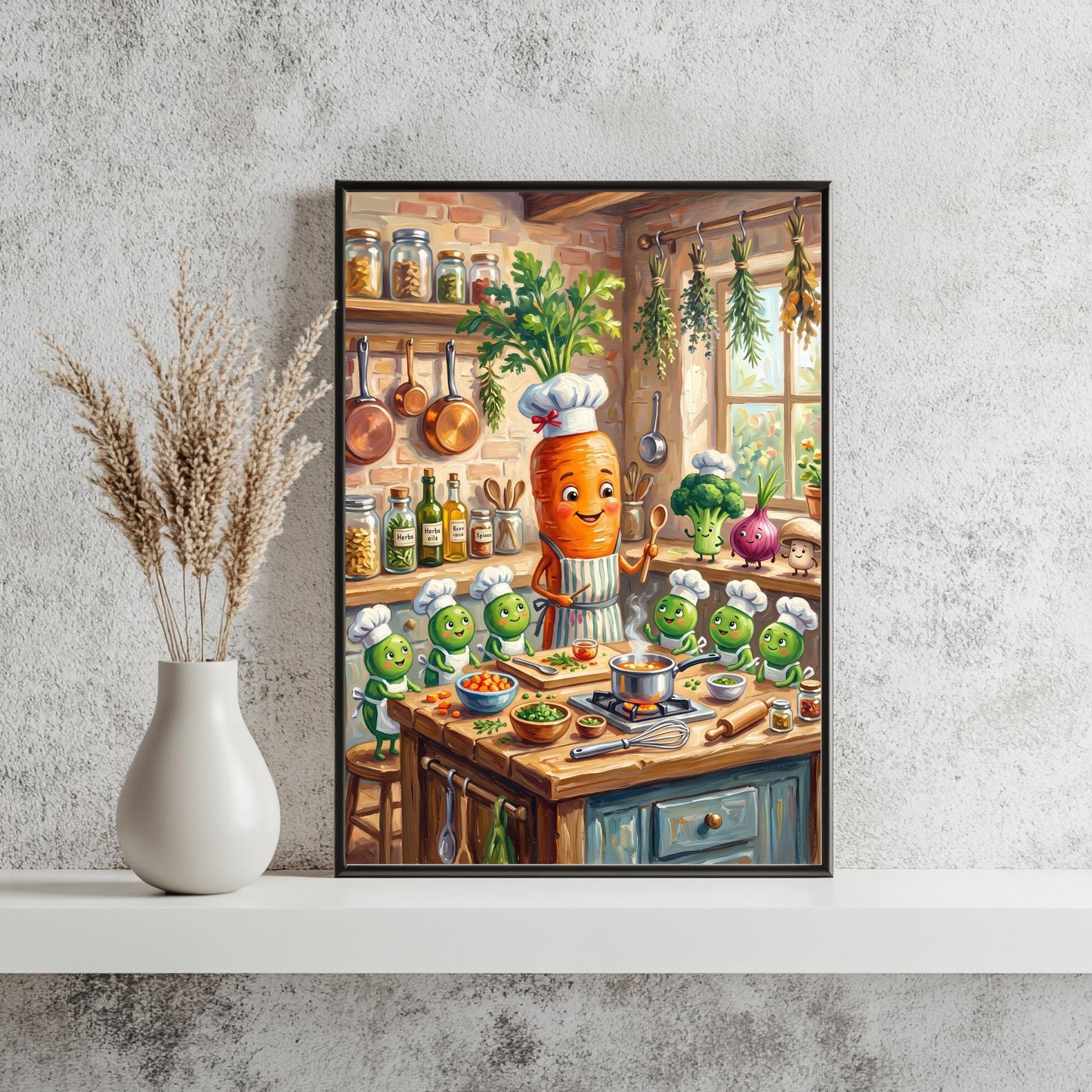 Karotte Koch Poster Küche Lustig Gemüse