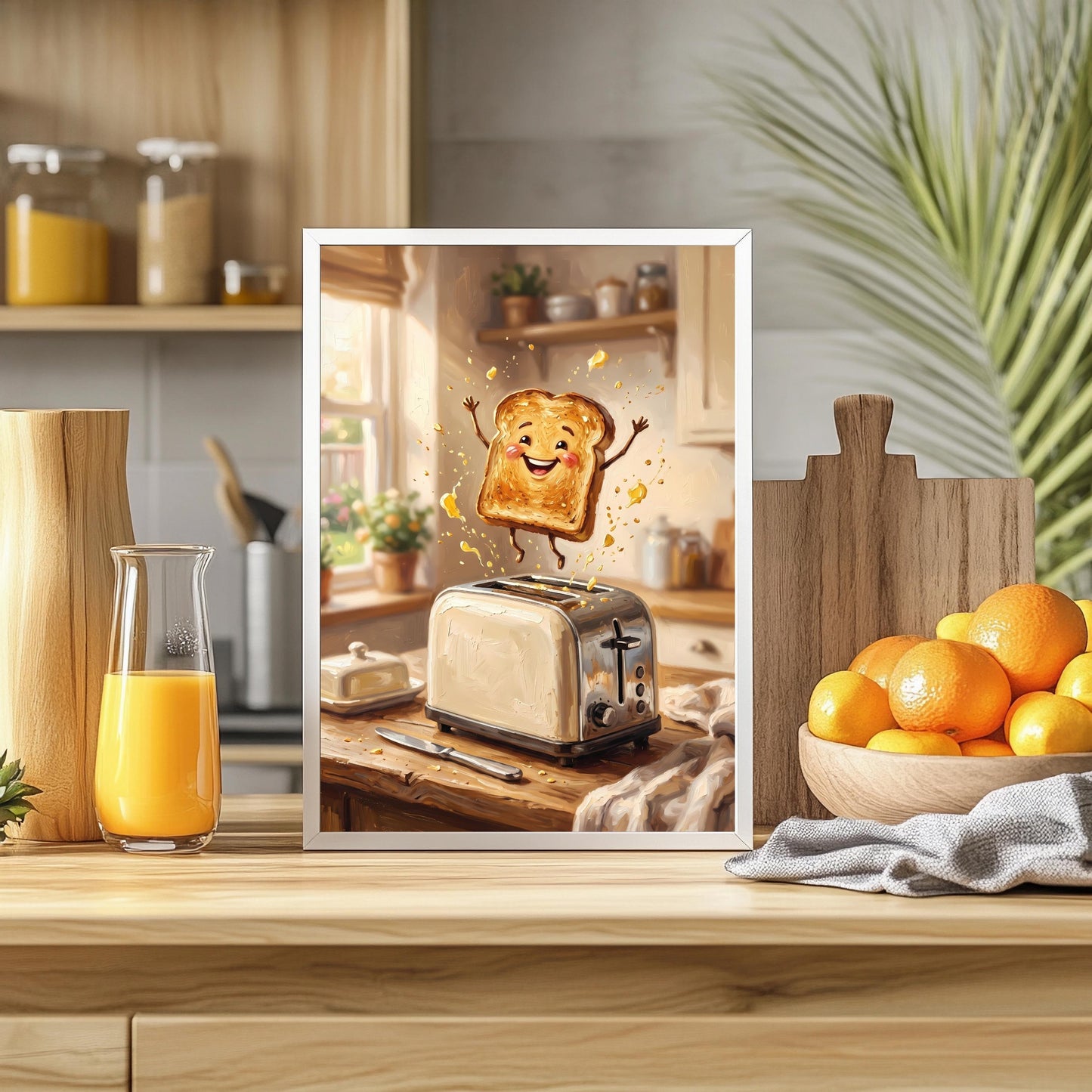 Toastbrot Poster Küche Lustig Frühstück