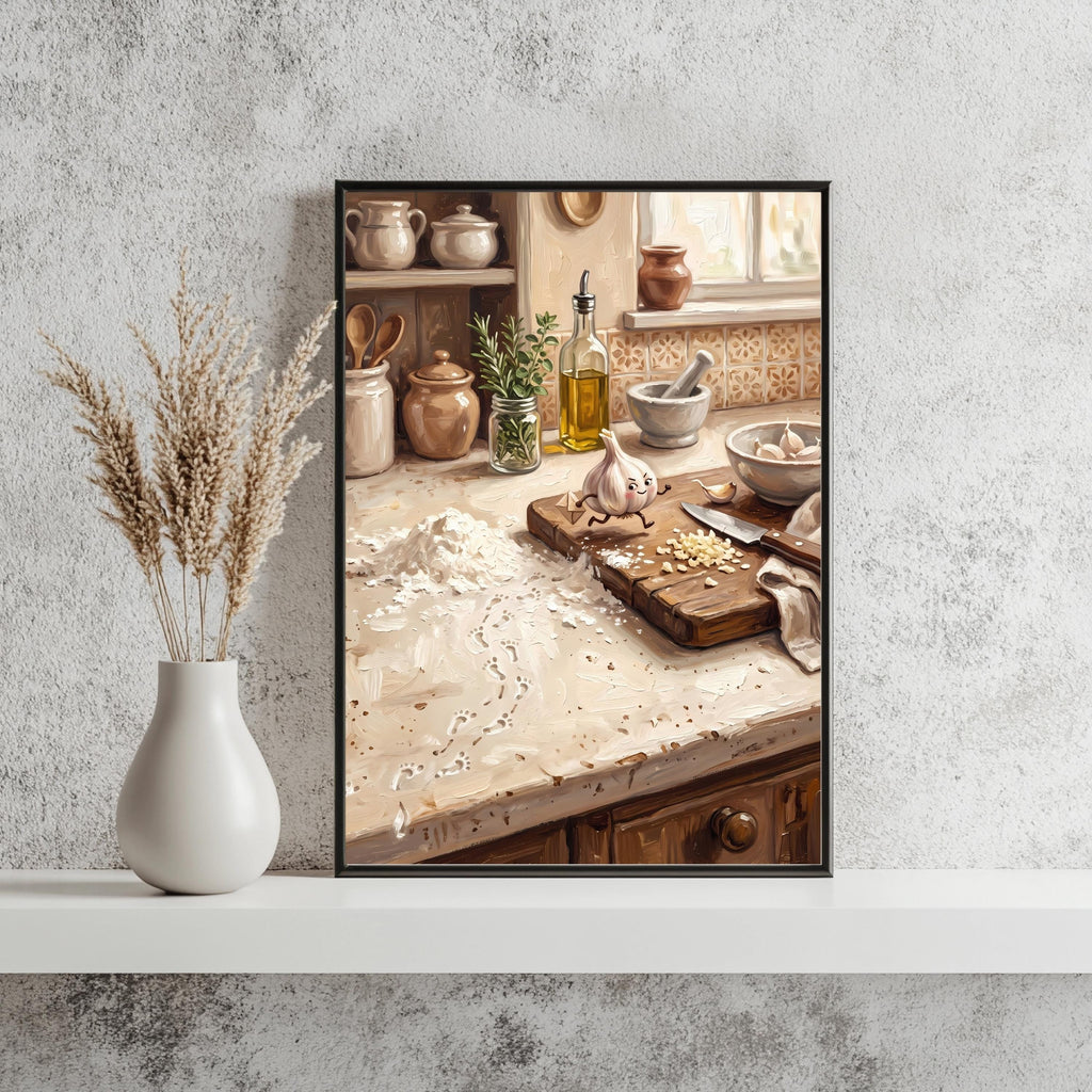 Knoblauch Lustig Rustikal Poster – Produktansicht 5