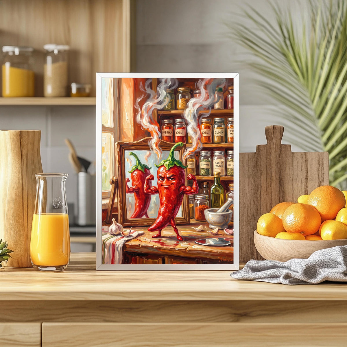 Muskulöse Chili Lustig Scharf Poster – Produktansicht 3