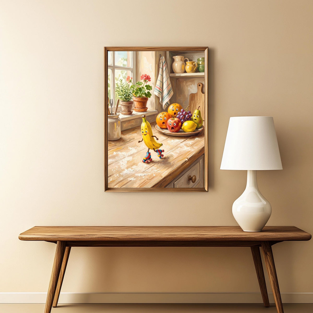Banane Rollschuhe Lustig Obst Poster – Produktansicht 5