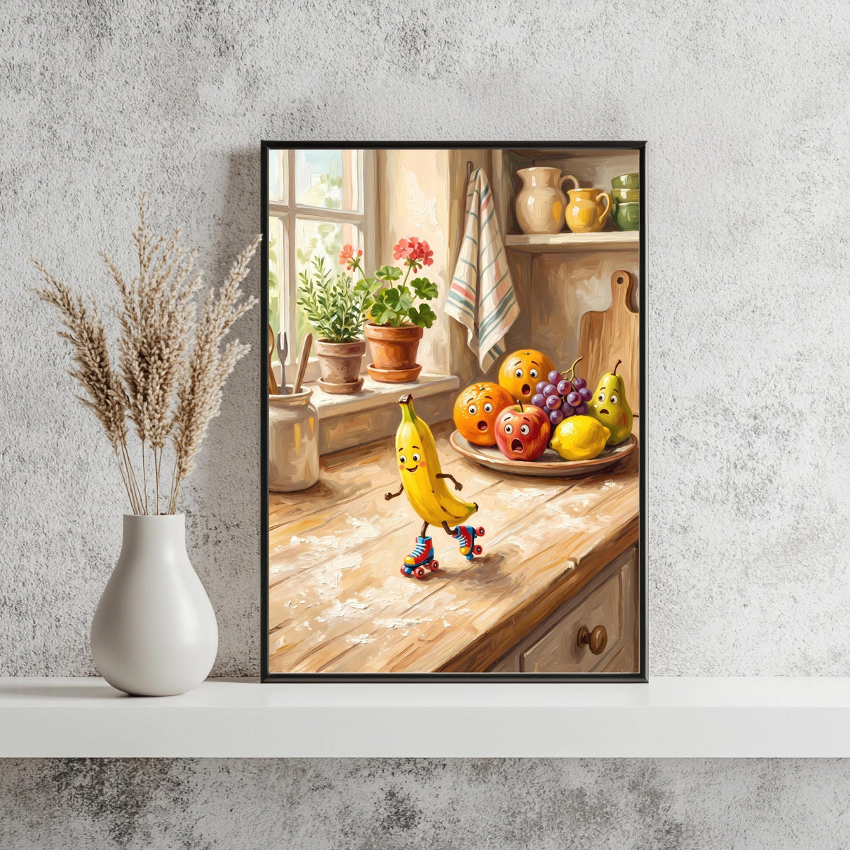 Banane Rollschuhe Lustig Obst Poster – Produktansicht 4