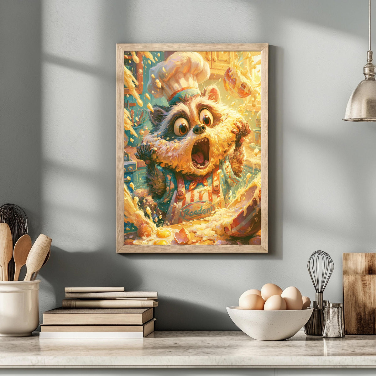 Waschbär Koch Lustig Poster – Produktansicht 3