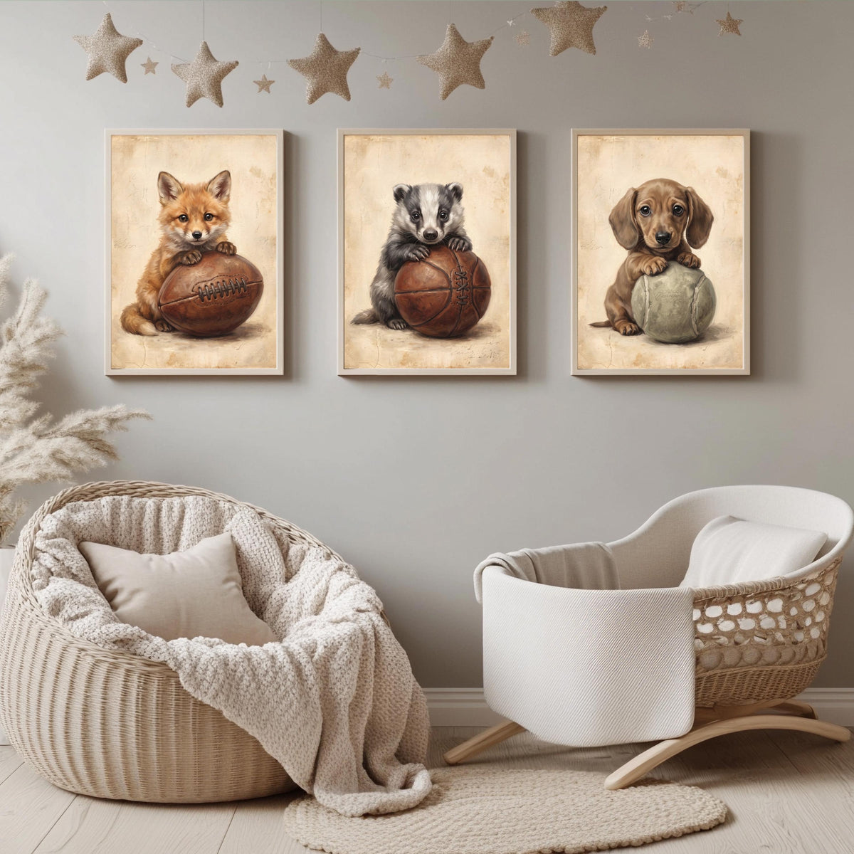 Waldtiere Sport Poster Set – Produktansicht 1