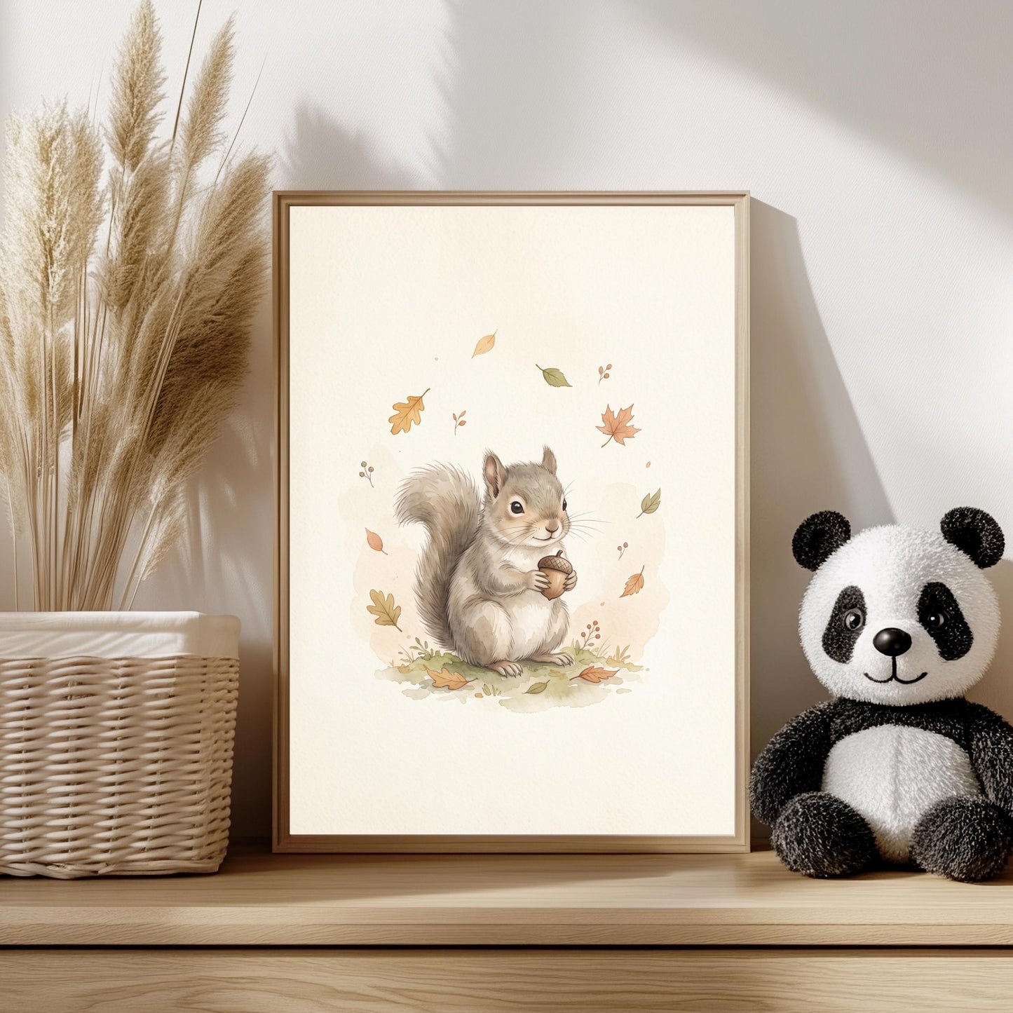 Herbst Waldtiere Poster Set Aquarell