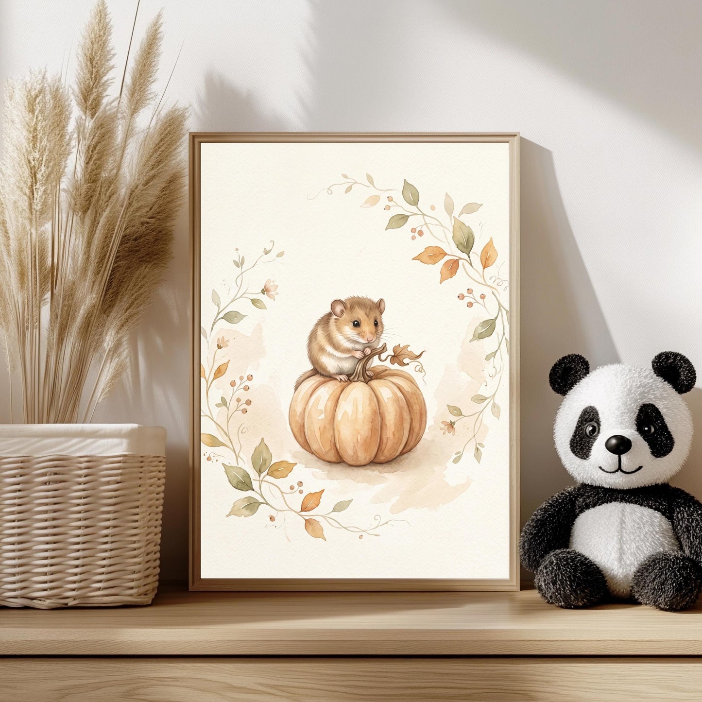 Herbst Waldtiere Poster Set Aquarell