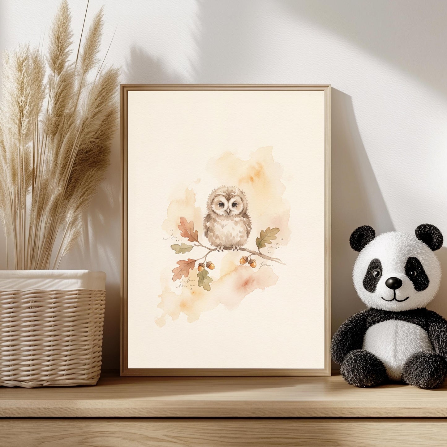 Herbst Waldtiere Poster Set Aquarell