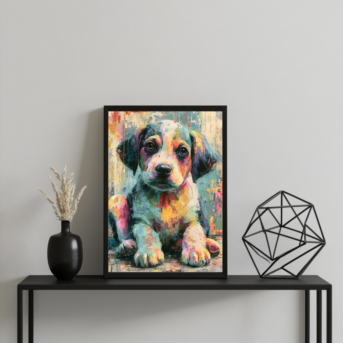 Welpe Pastell Bunt Poster – Produktansicht 3